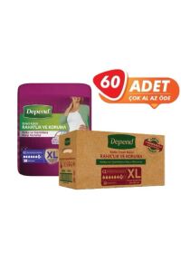Depend Emici Külot XL Beden 10'lu 6 Paket