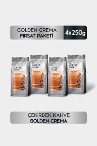Coffee More Golden Crema Çekirdek Kahve 250 gr x 4 adet
