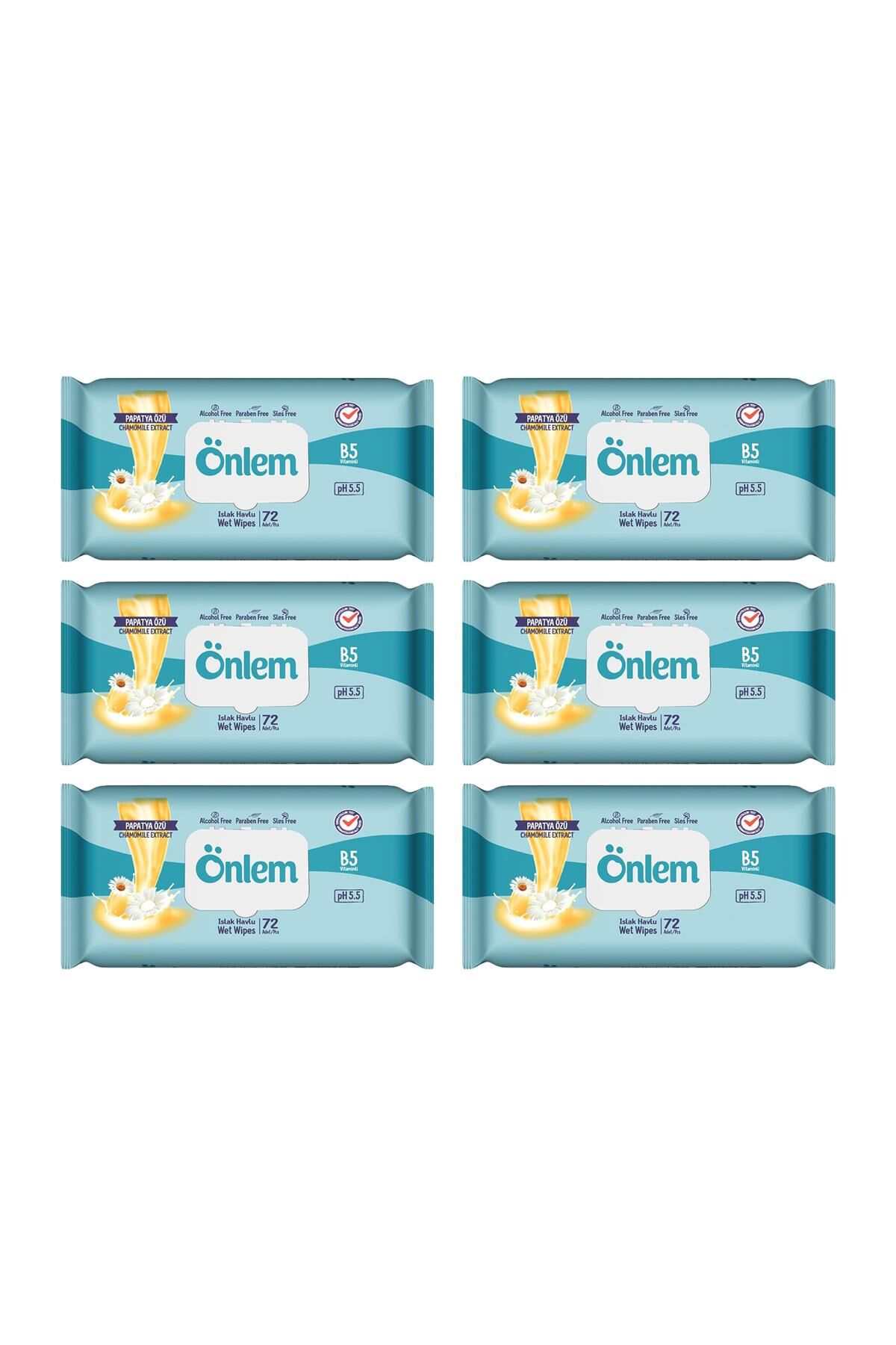 Önlem Papatyalı Islak Mendil 72li x 6 Adet