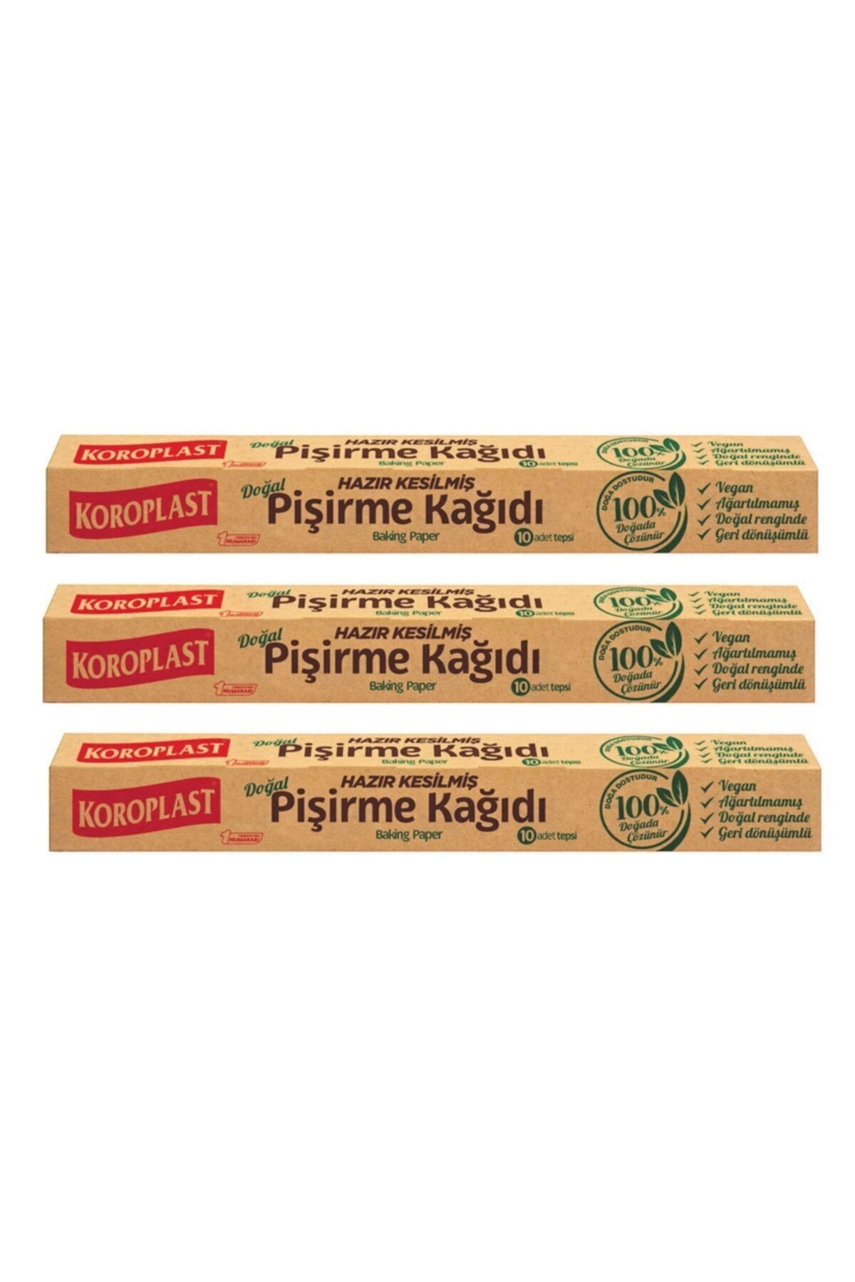 Doğal Pişirme Kağıdı Hazır Kesilmiş 10'lu 3 Adet