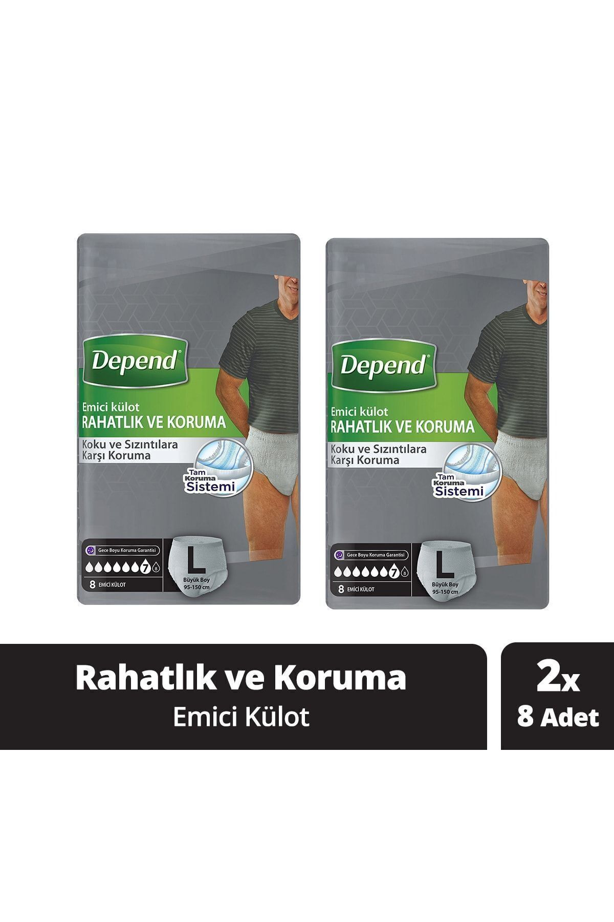 Depend Külot Erkek Hasta Bezi Large 16 Adet