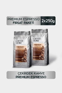 Coffee More Premium Espresso Çekirdek Kahve 250 gr x 2 Adet