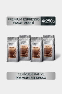 Coffee More Premium Espresso Çekirdek Kahve 250 gr x 4 Adet