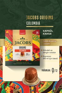 Jacobs Origins Colombia Nespresso Uyumlu Alüminyum Kapsül Kahve 18'li