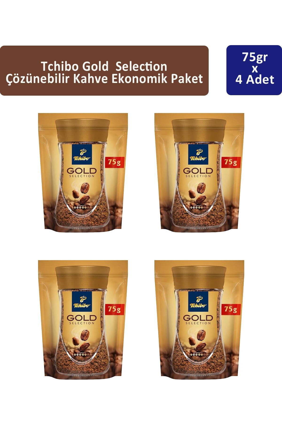 Tchibo Gold Çözünebilir Kahve Ekonomik Paket 75 gr x 4 Adet