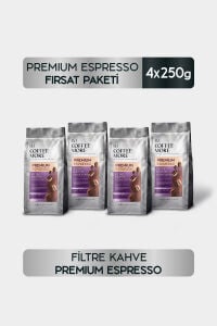 Coffee More Premium Espresso Filtre Kahve 250 gr x 4 Adet