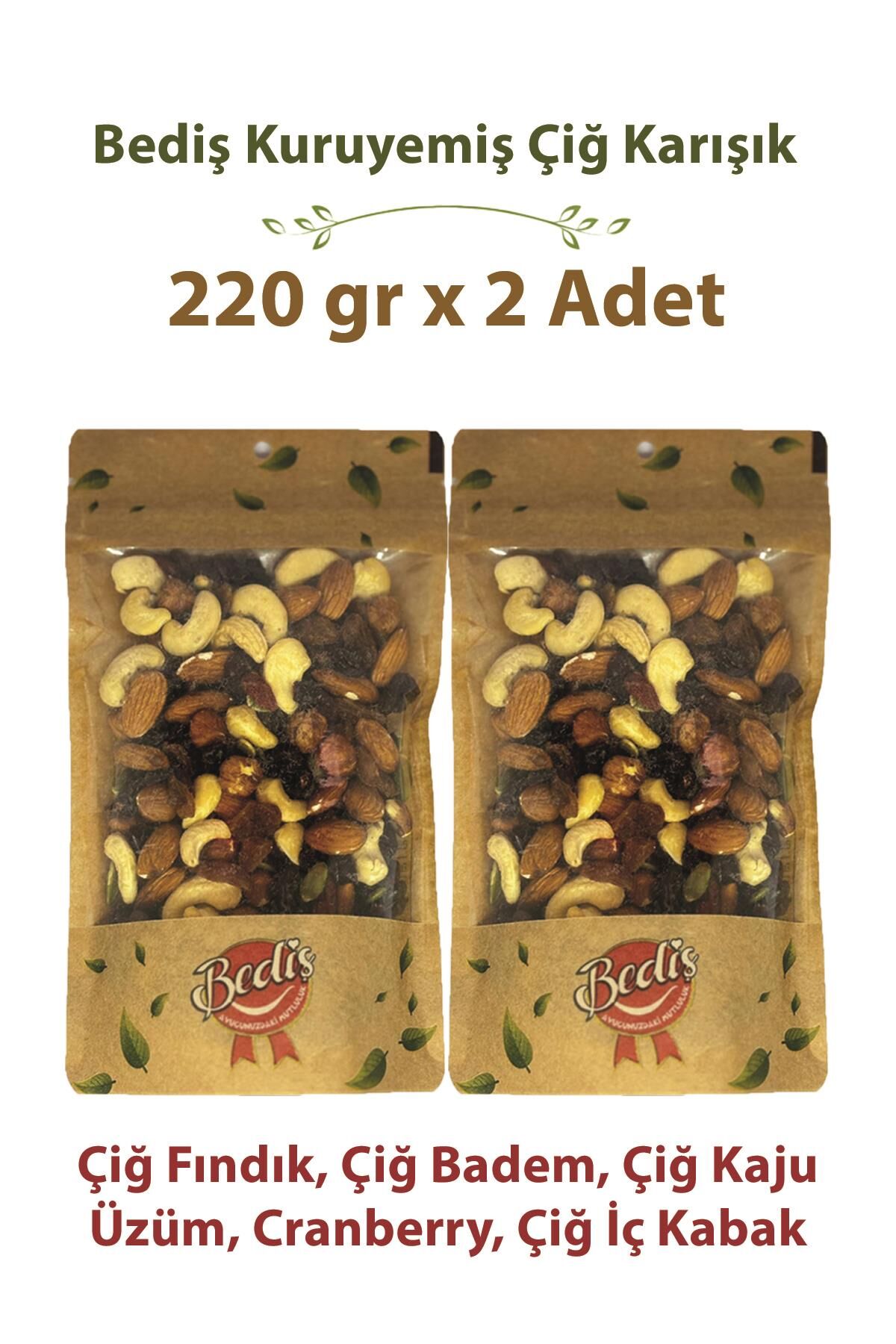 Bediş Naturel Kase Çiğ Special Karışık 220 gr x 2 Adet