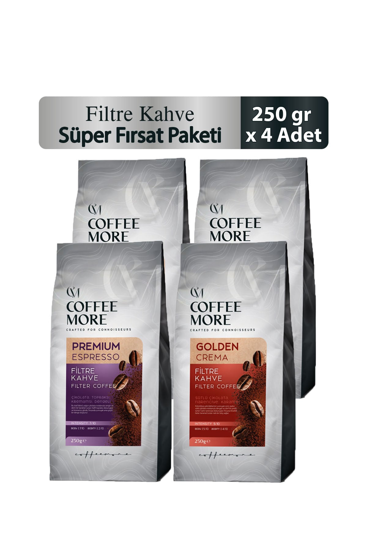 Coffee More Filtre Kahve Süper Fırsat Paketi 250 gr x 4 Adet