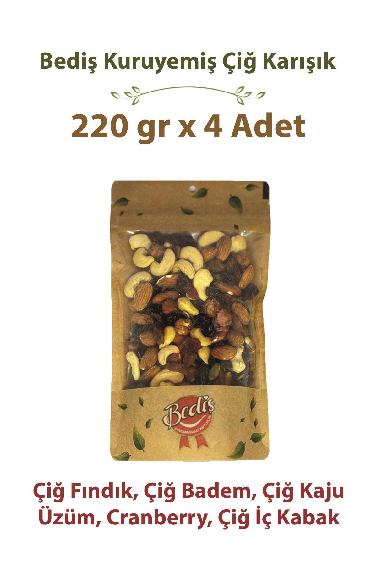 Bediş Naturel Kase Çiğ Special Karışık 220 gr x 4 Adet