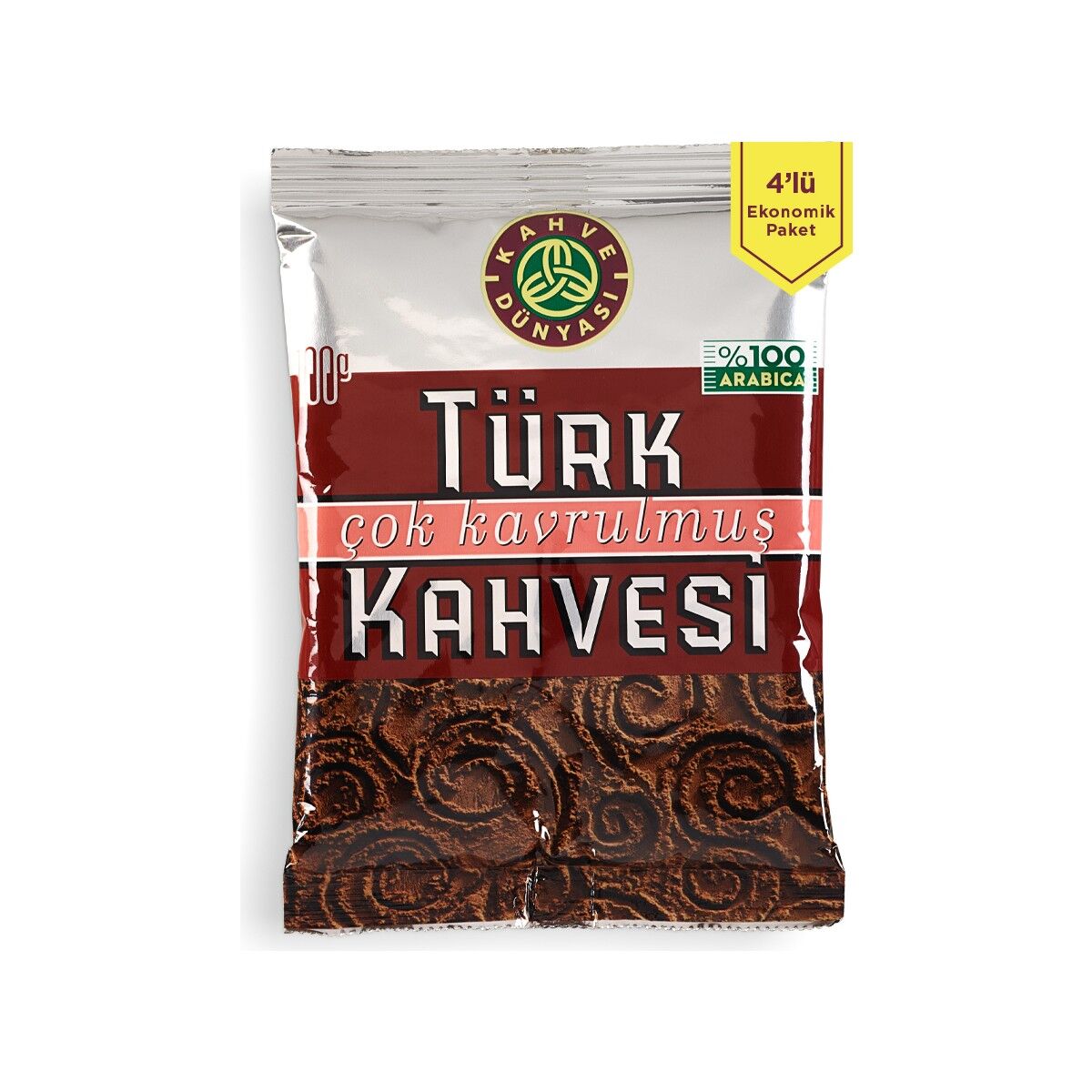 Kahve Dünyası Çok Kavrulmuş Türk Kahvesi 100 gr x 4 Adet