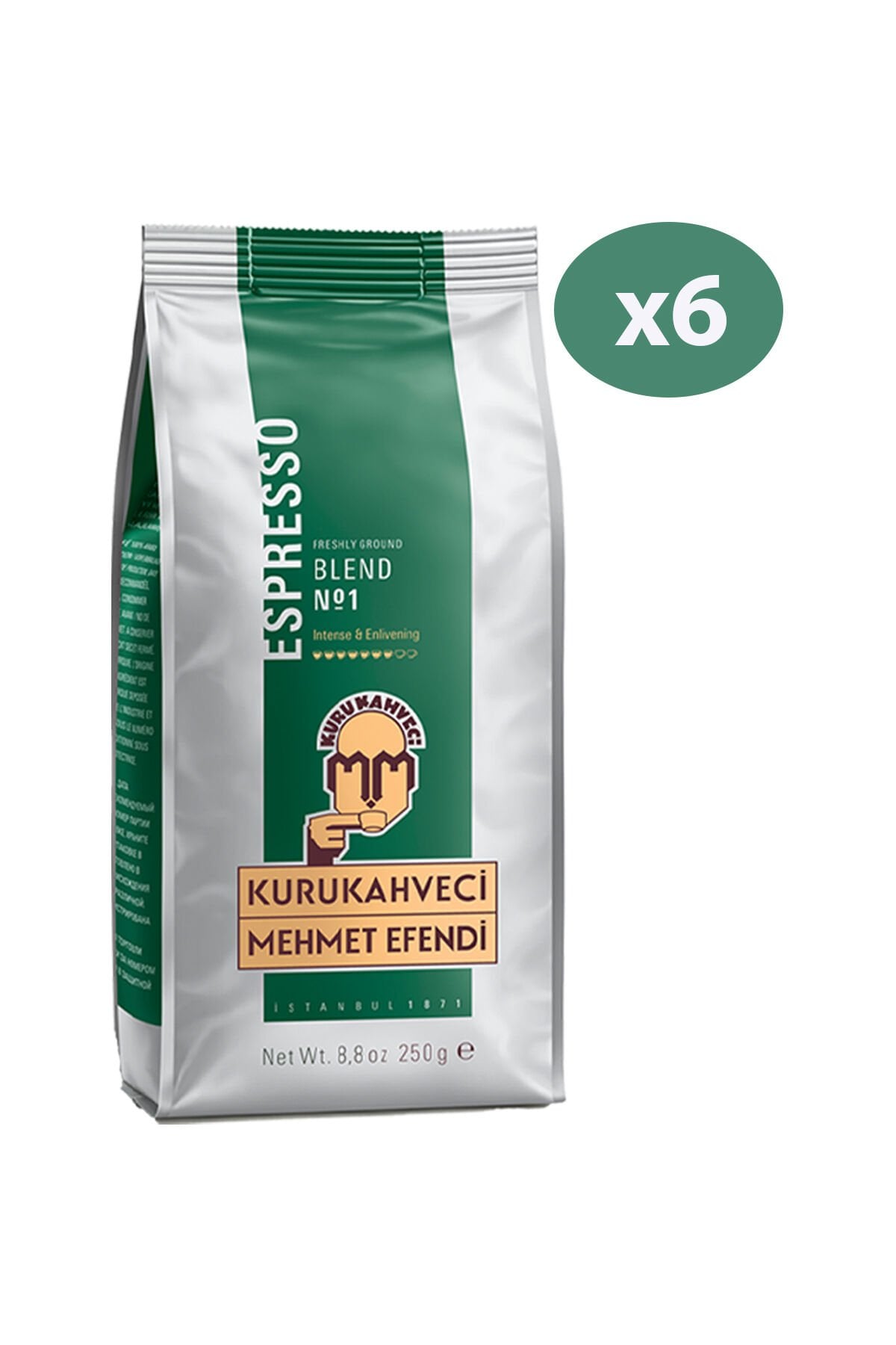 Mehmet Efendi Espresso Kahve Öğütülmüş 6 X 250 gr