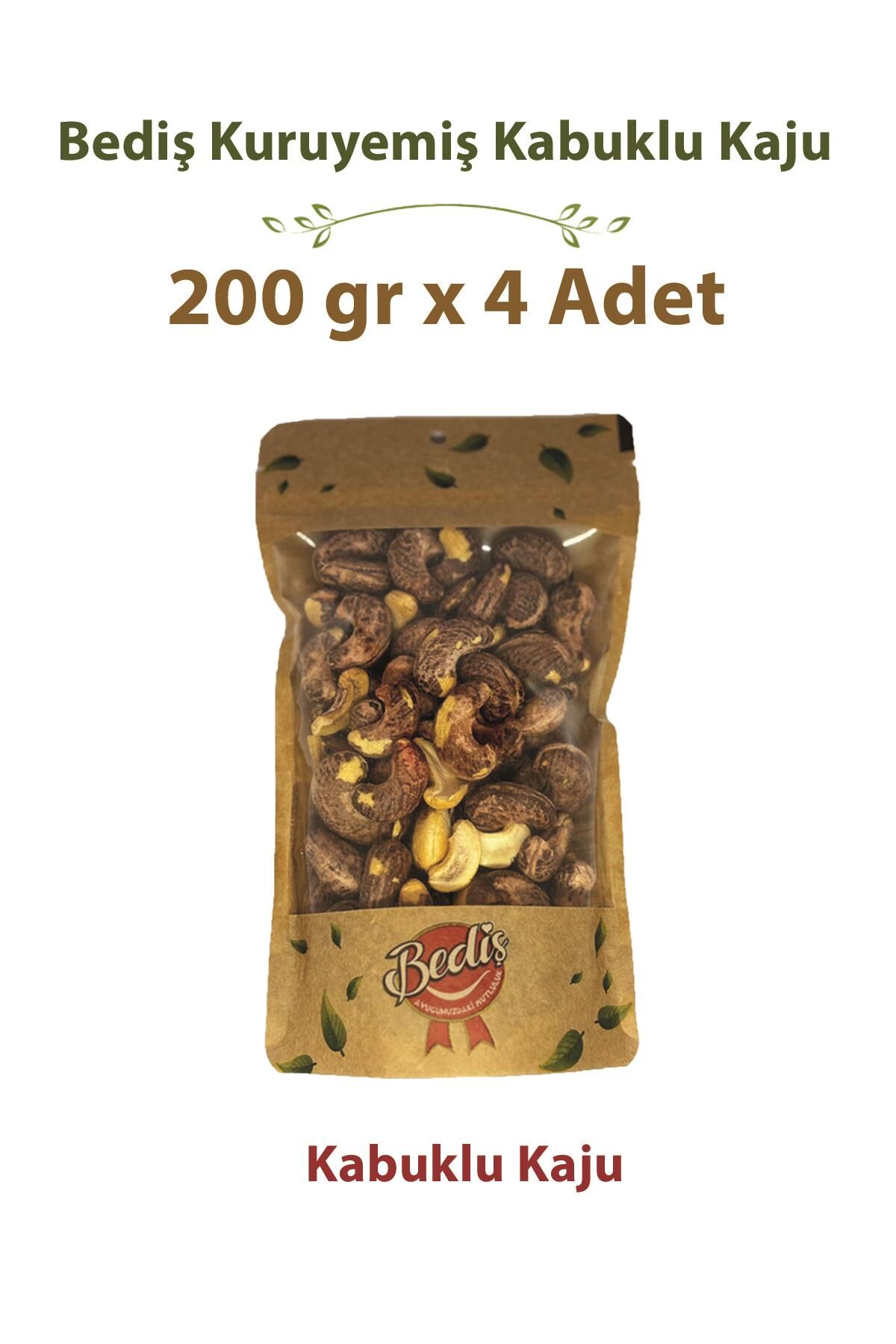Bediş Naturel Zarlı Kaju 200 gr x 4 Adet