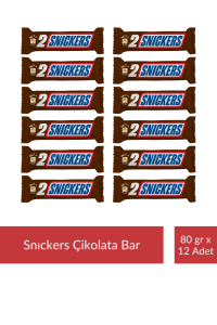 Snıckers Çikolata Bar 80 gr x 12 Adet