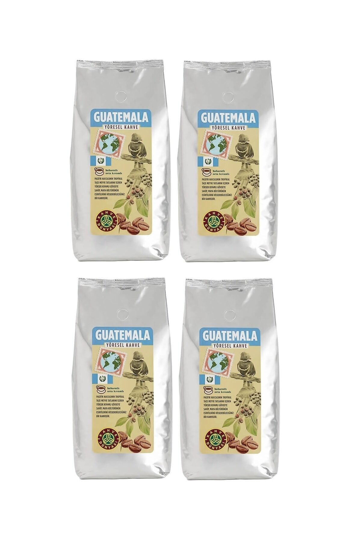 Guatemala Yöresel Filtre Kahve Çekirdek 4 Adet 1kg