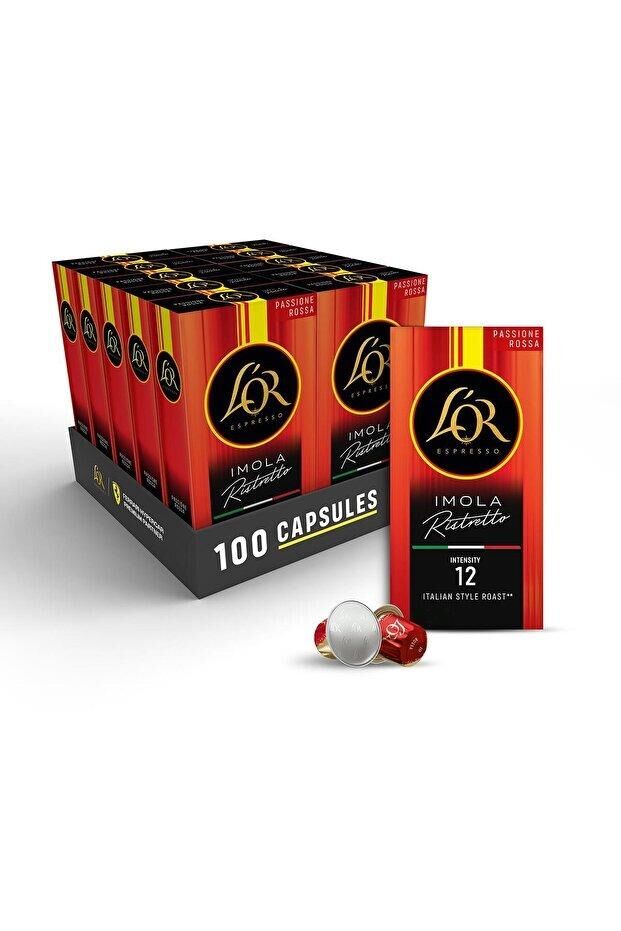 LOR Imola Ristretto Nespresso Uyumlu Alüminyum Kapsül Kahve 100 Kapsül