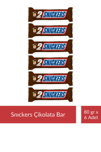 Snıckers Çikolata Bar 80 gr x 6 Adet