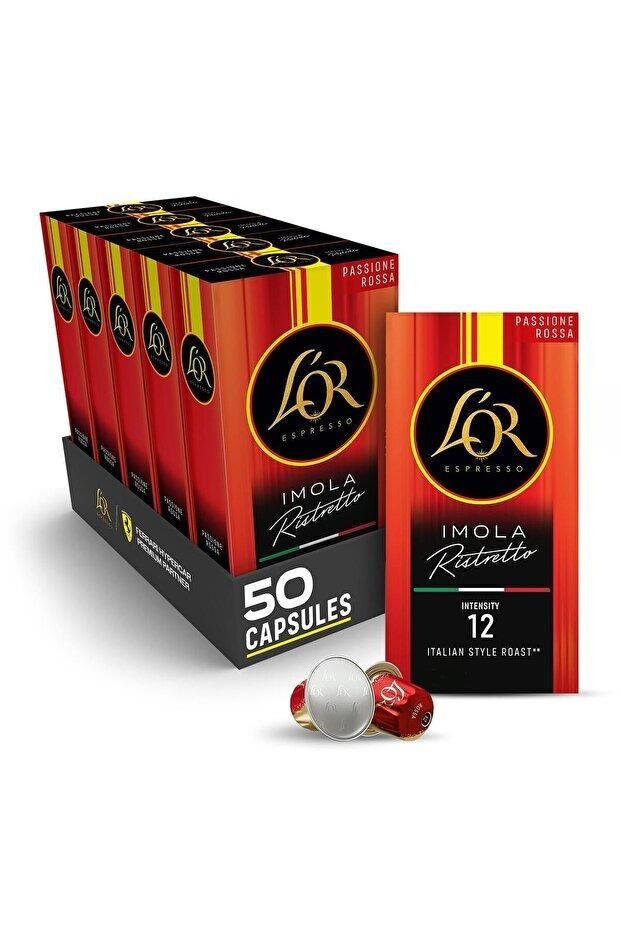 LOR Imola Ristretto Nespresso Uyumlu Alüminyum Kapsül Kahve 50 Kapsül
