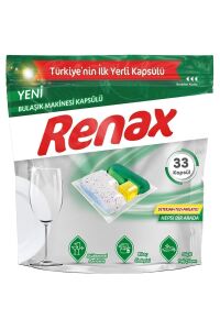 Renax Bulaşık Makinesi Kapsülü Hepsi Bir Arada 33 Lü X 6 Adet