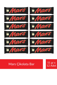Mars Çikolata Bar 51 gr x 12 Adet