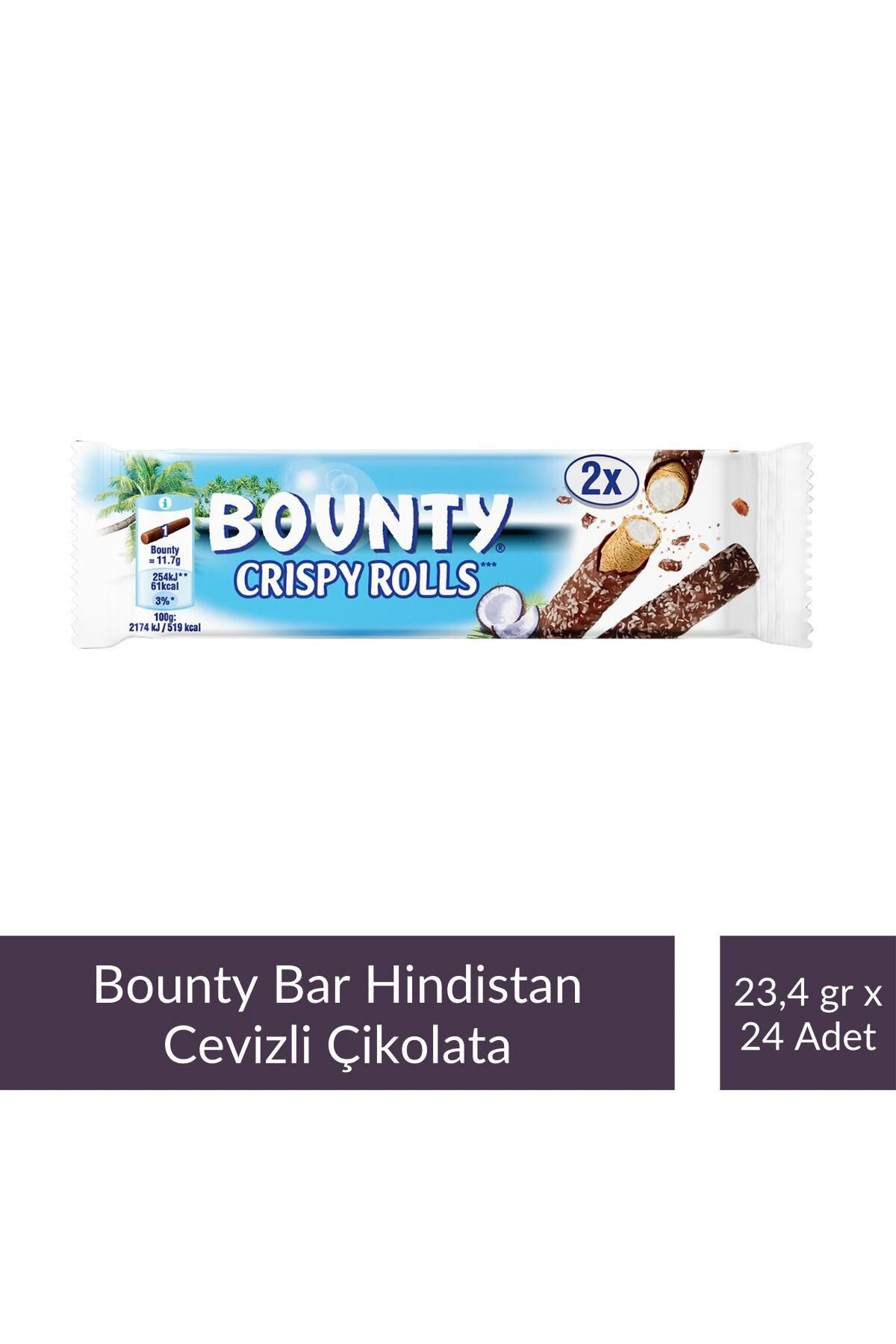 Bounty Crıspy Rolls 23,4 gr x 24 Adet