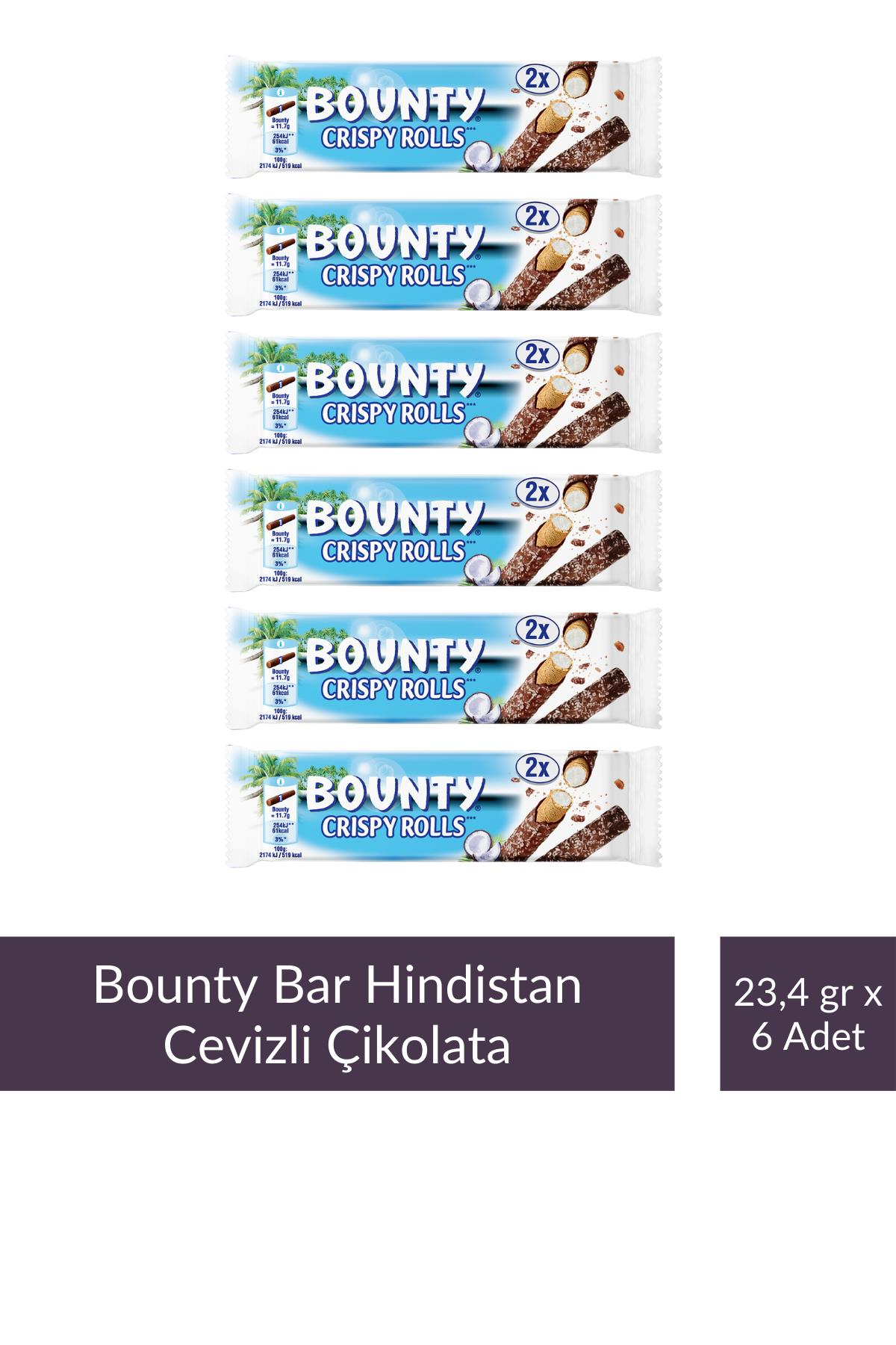 Bounty Crıspy Rolls 23,4 gr x 6 Adet