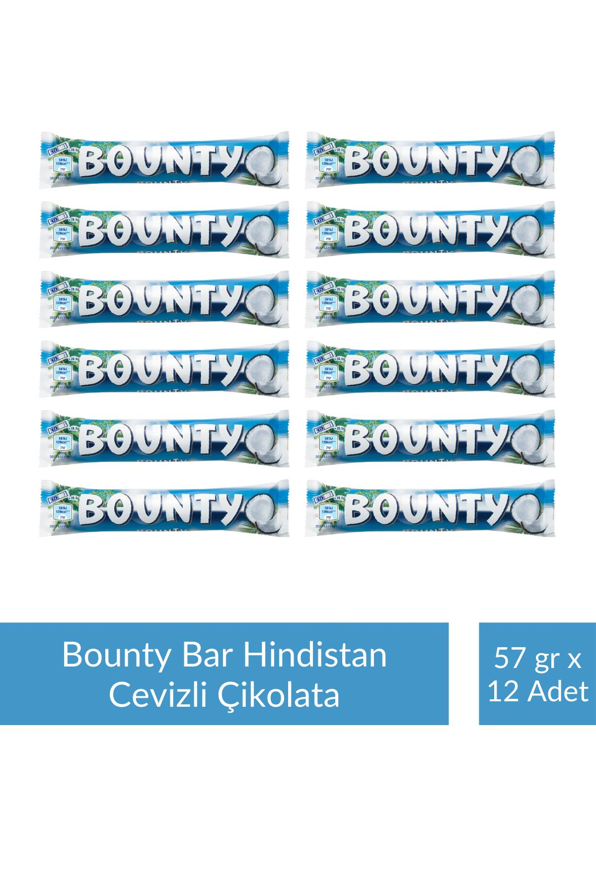 Bounty Bar Hindistan Cevizli Çikolata 57 gr x 12 Adet