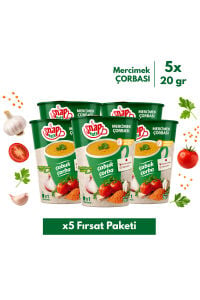 Snap East Hazır Çorba | Bardakta Mercimek Çorbası | 20 gr | 5'li Fırsat Paketi