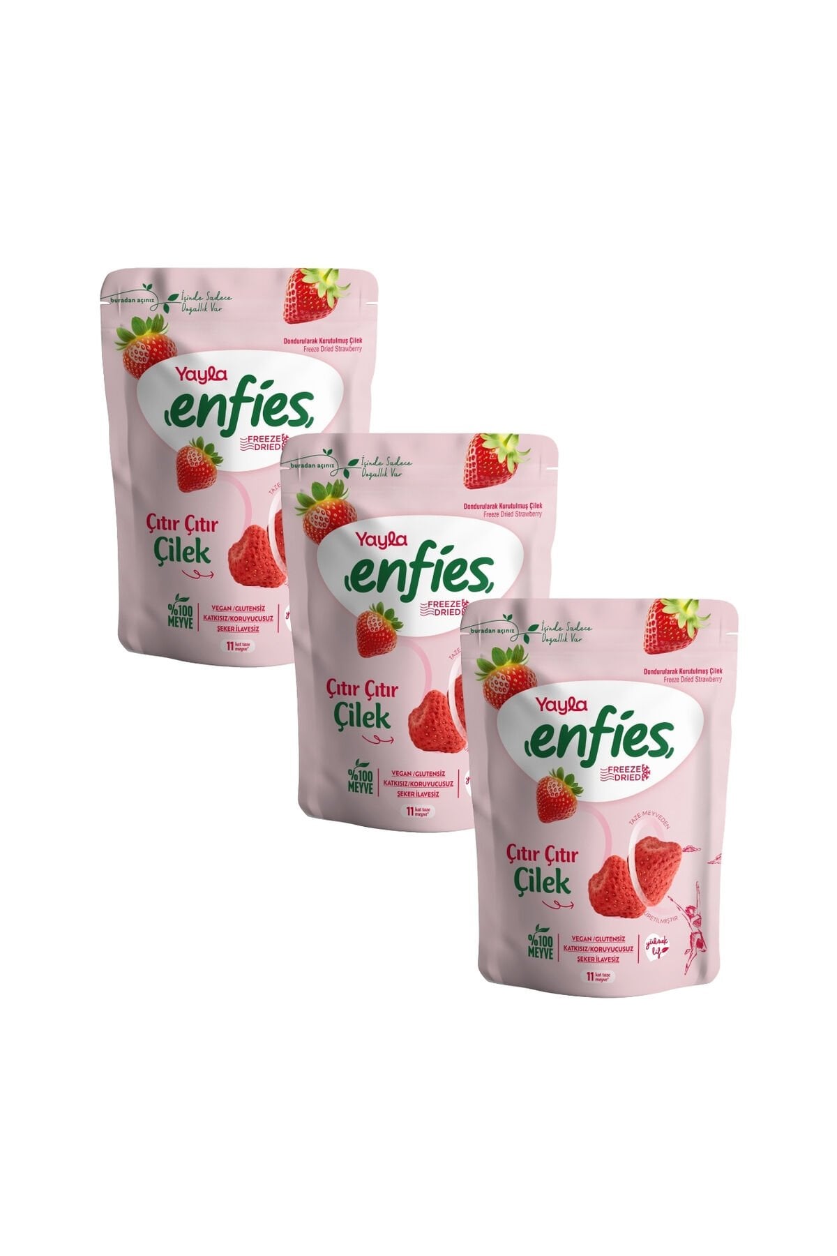 Yayla Enfies Freeze Dried Çilek 15 g x 3 adet