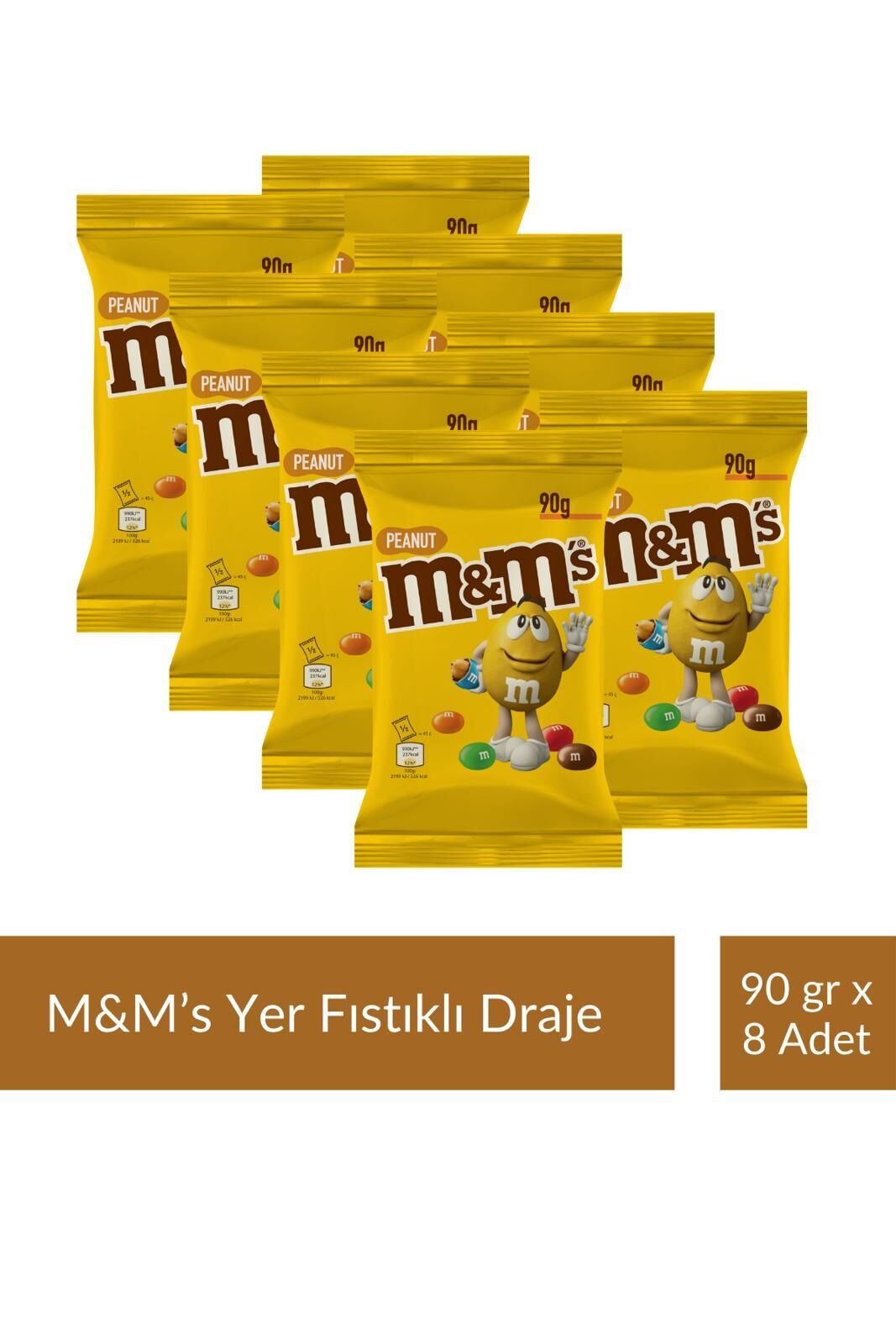 M&M's Yer Fıstıklı Draje 90 gr x 8 Adet