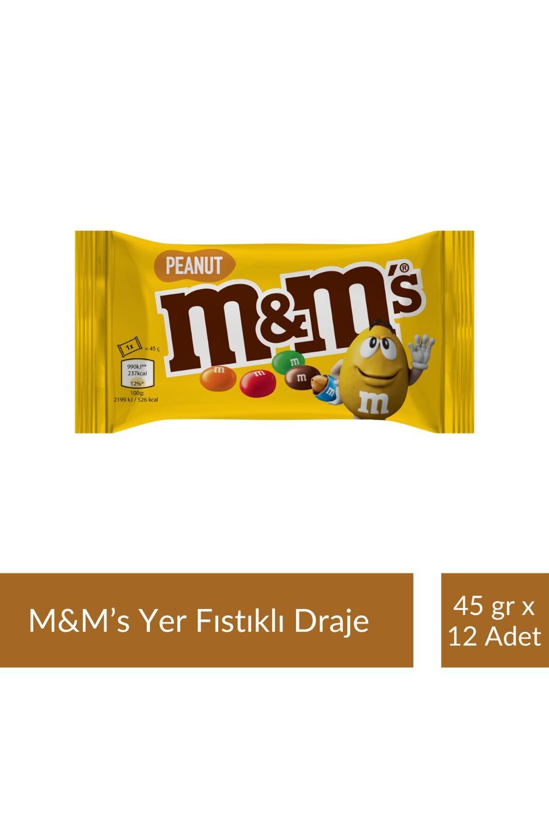M&M's Yer Fıstıklı 45 gr x 12 Adet