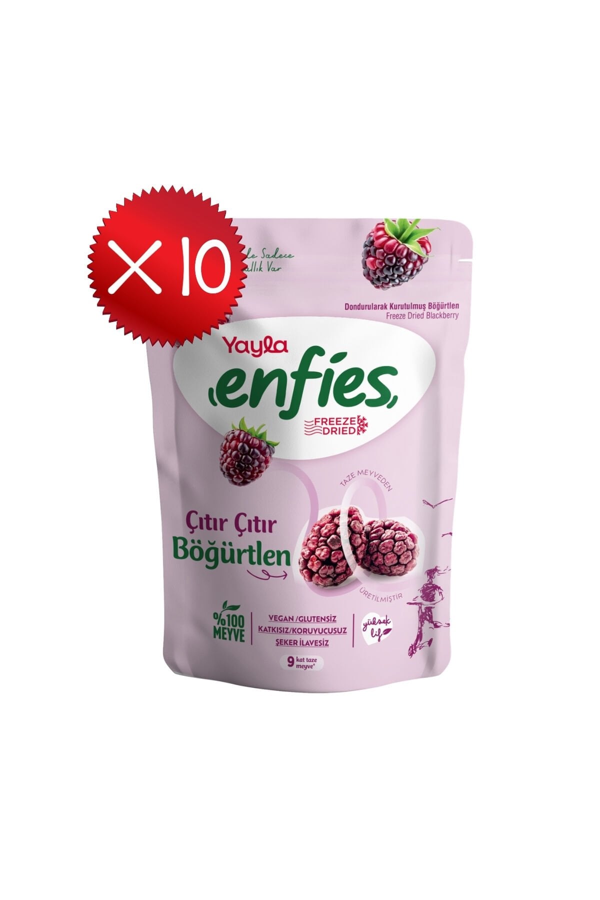 Yayla Enfies Freeze Dried Böğürtlen 15 g x 10 Adet