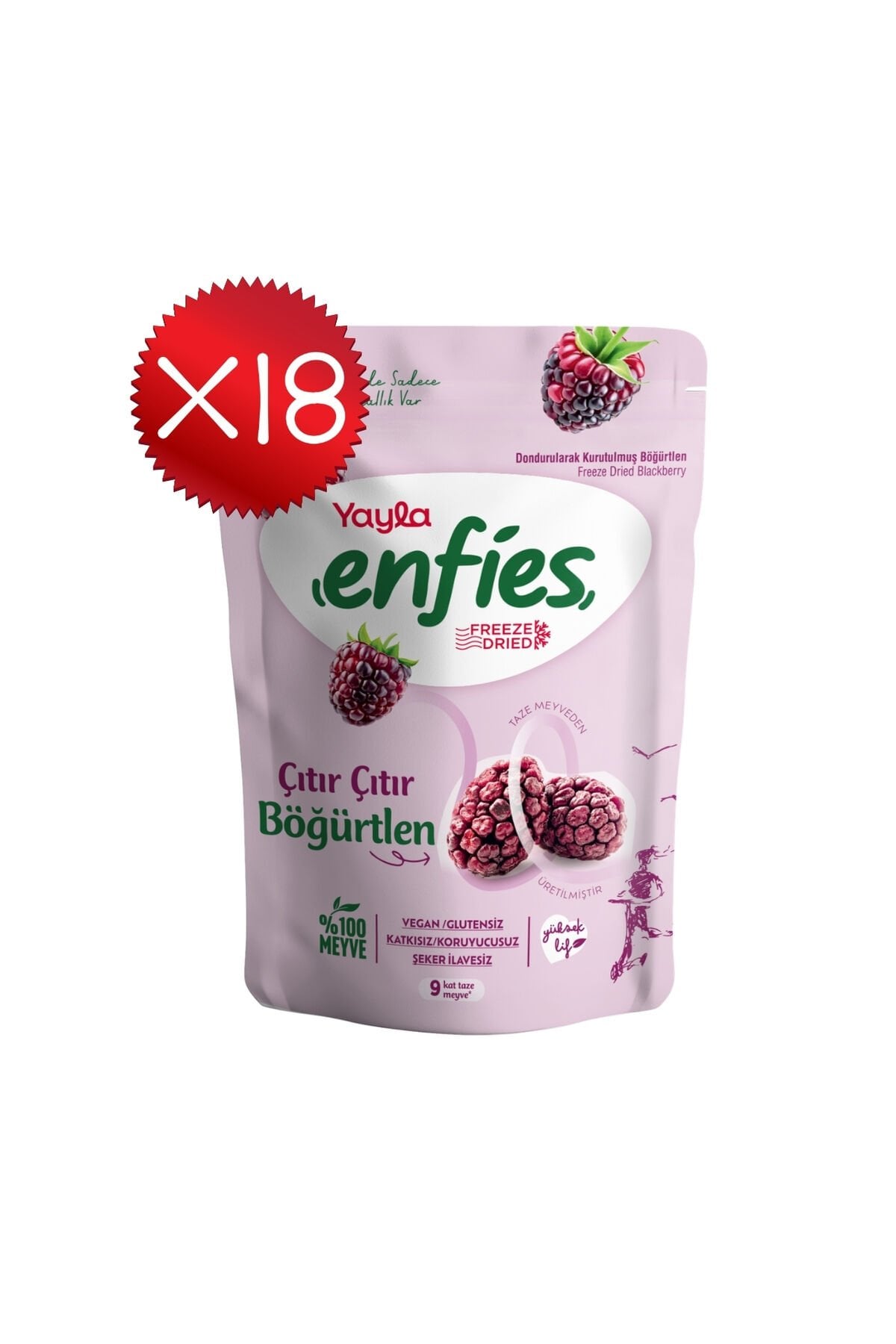 Yayla Enfies Freeze Dried Böğürtlen 15 g x 18 Adet