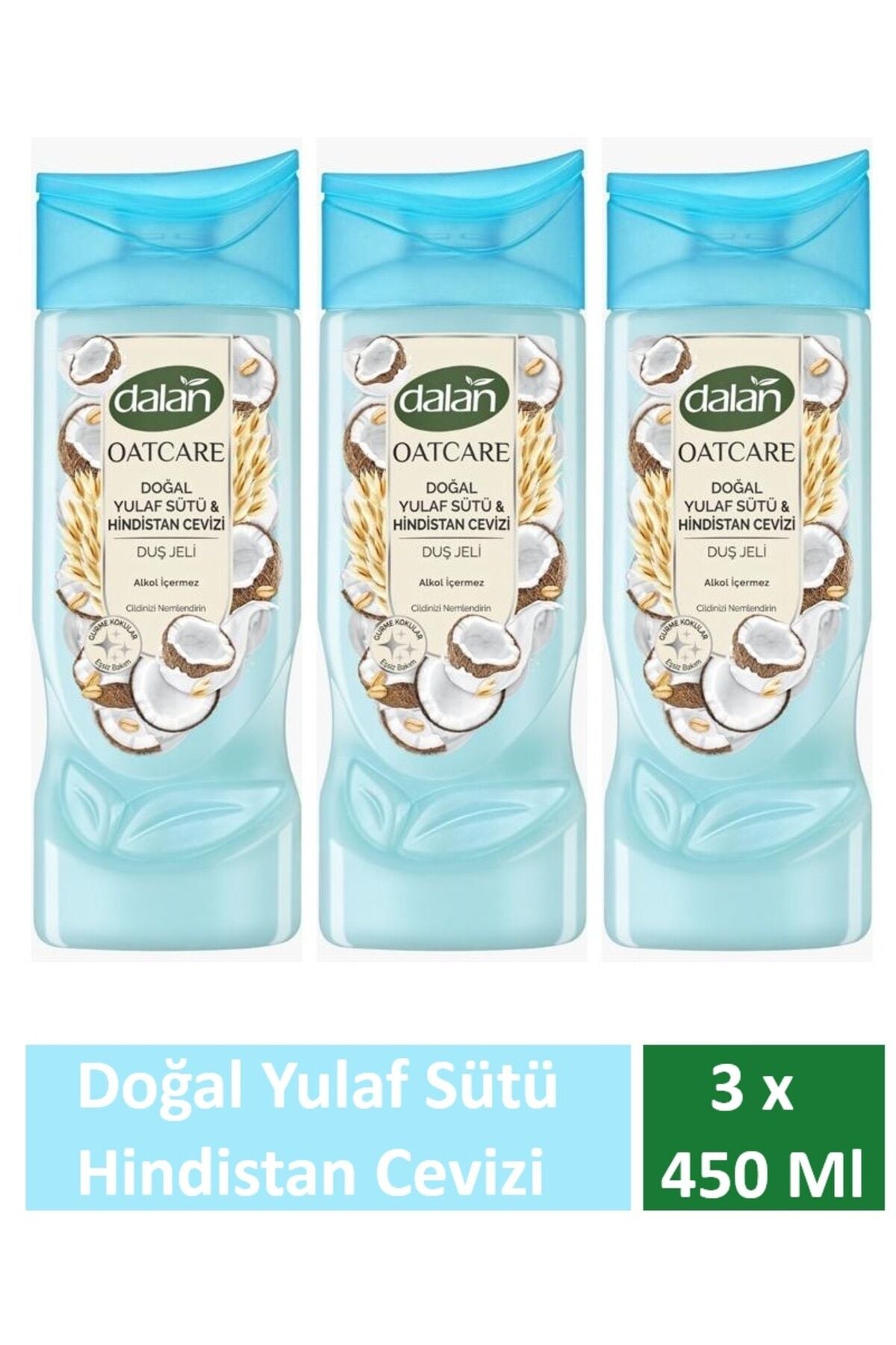 Dalan Duş Jeli Oatcare Yulaf Sütü Ve Hindistan Cevizi 450 Ml x 3 Adet