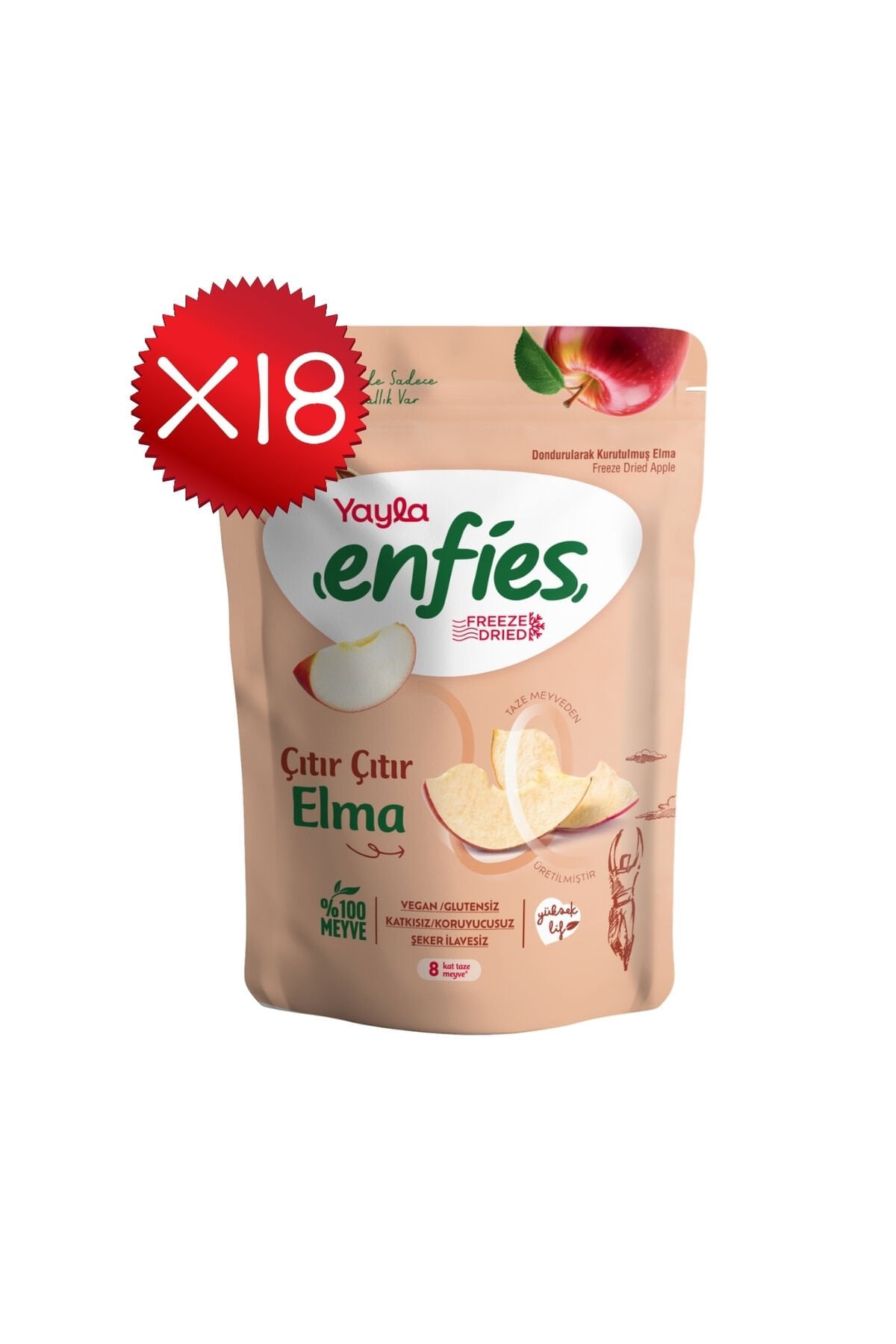 Yayla Enfies Freeze Dried Elma 15 g x 18 Adet
