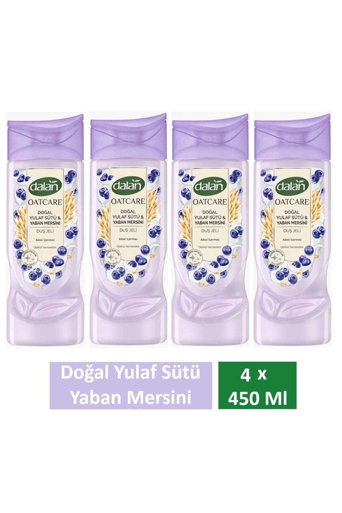 Dalan Duş Jeli Oatcare Yulaf Sütü Ve Yaban Mersini 450 Ml x 4 Adet