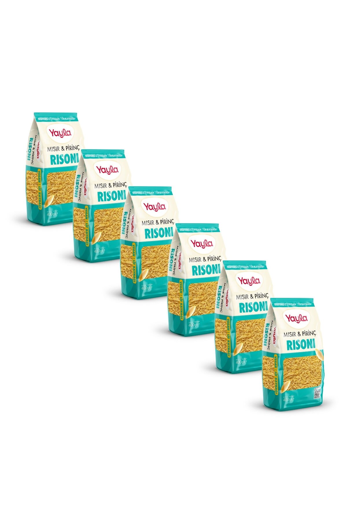 Yayla Mısır ve Pirinç Risoni Makarna 400 g x6