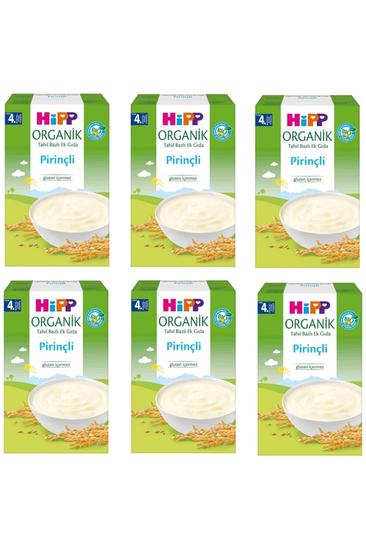 Organik Pirinçli Tahıl Bazlı 4+ Ay Kaşık Maması 200 gr 6 ADET
