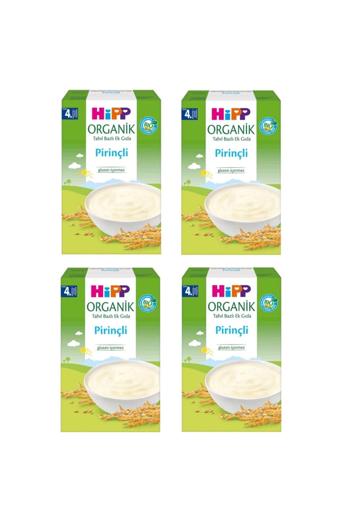 Organik Pirinçli Tahıl Bazlı 4 Ay Kaşık Maması 200 gr 4 Adet