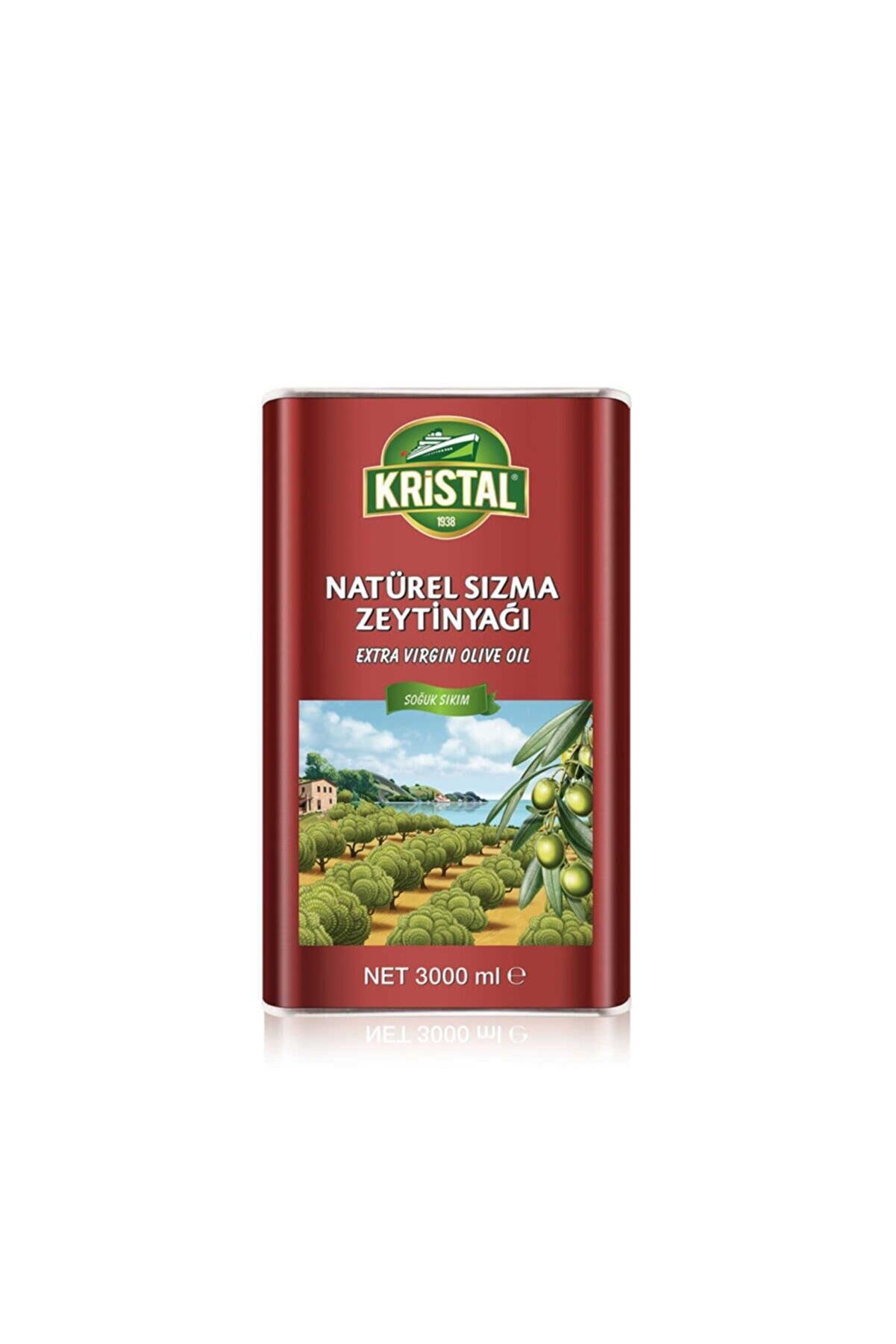 Kristal Natüral Sızma Zeytinyağı 3 Litre Teneke Kutu