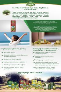 Kristal Natüral Sızma Zeytinyağı 2 Litre Teneke Kutu