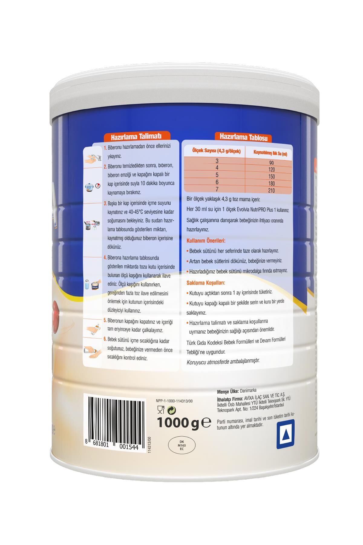 Evolvia NutriPRO Plus 1 Bebek Sütü 1000 gr x 2 Adet - BunlarEve.com - 2 ...