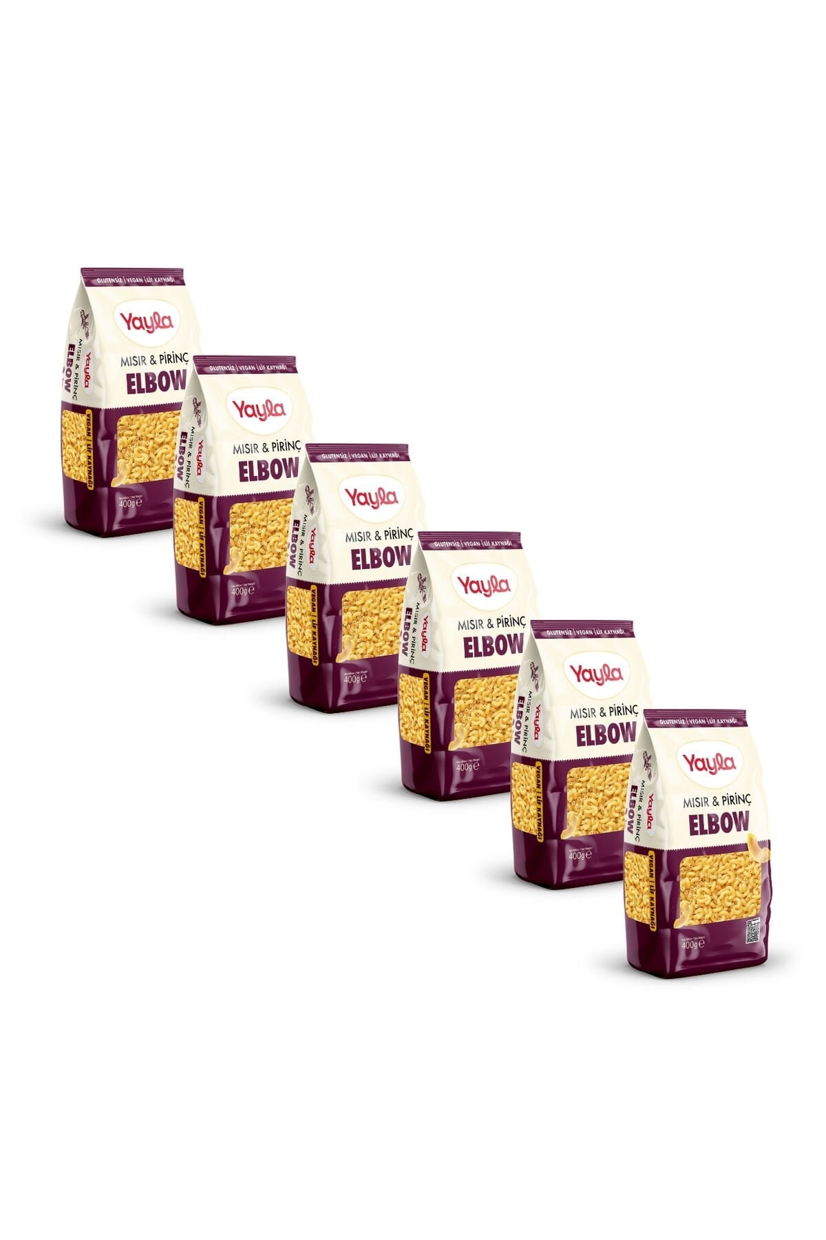 Yayla Mısır ve Pirinç Elbow Makarna 400 g x 6