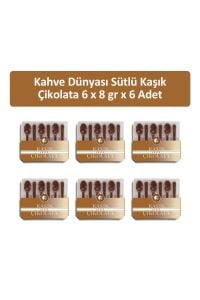 Kahve Dünyası Sütlü Kaşık Çikolata 6 x 8 gr x 6 Adet