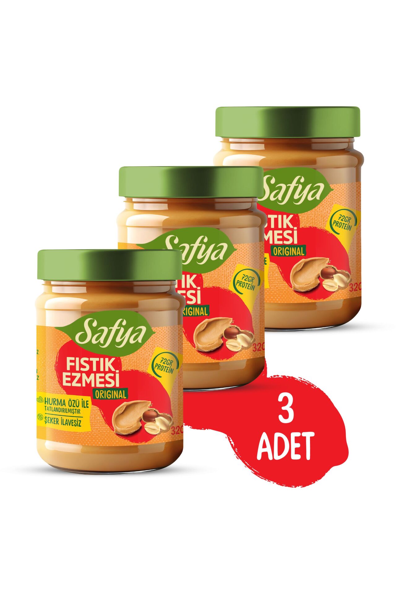 Safya Original Fıstık Ezmesi 320 gr x 3 Adet