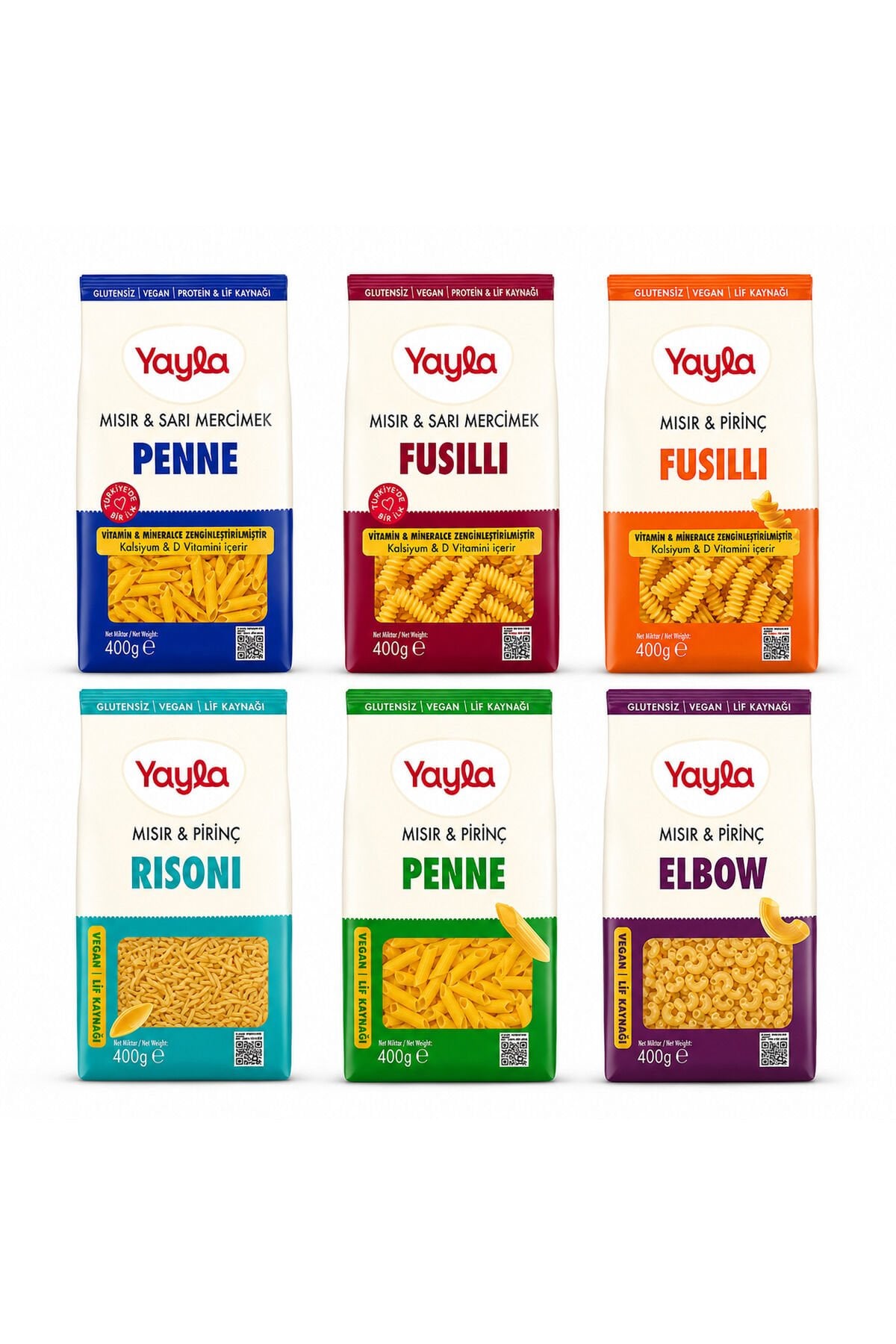 Yayla • 6’lı Gurme Set: Mısır & Pirinç ve Sarı Mercimek Serisi – Glutensiz & Vegan!