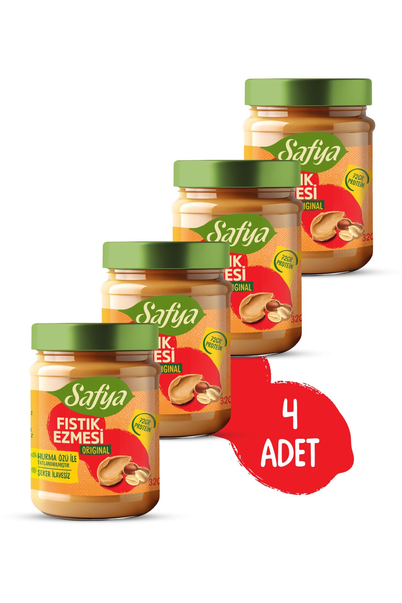Safya Original Fıstık Ezmesi 320 gr x 4 Adet