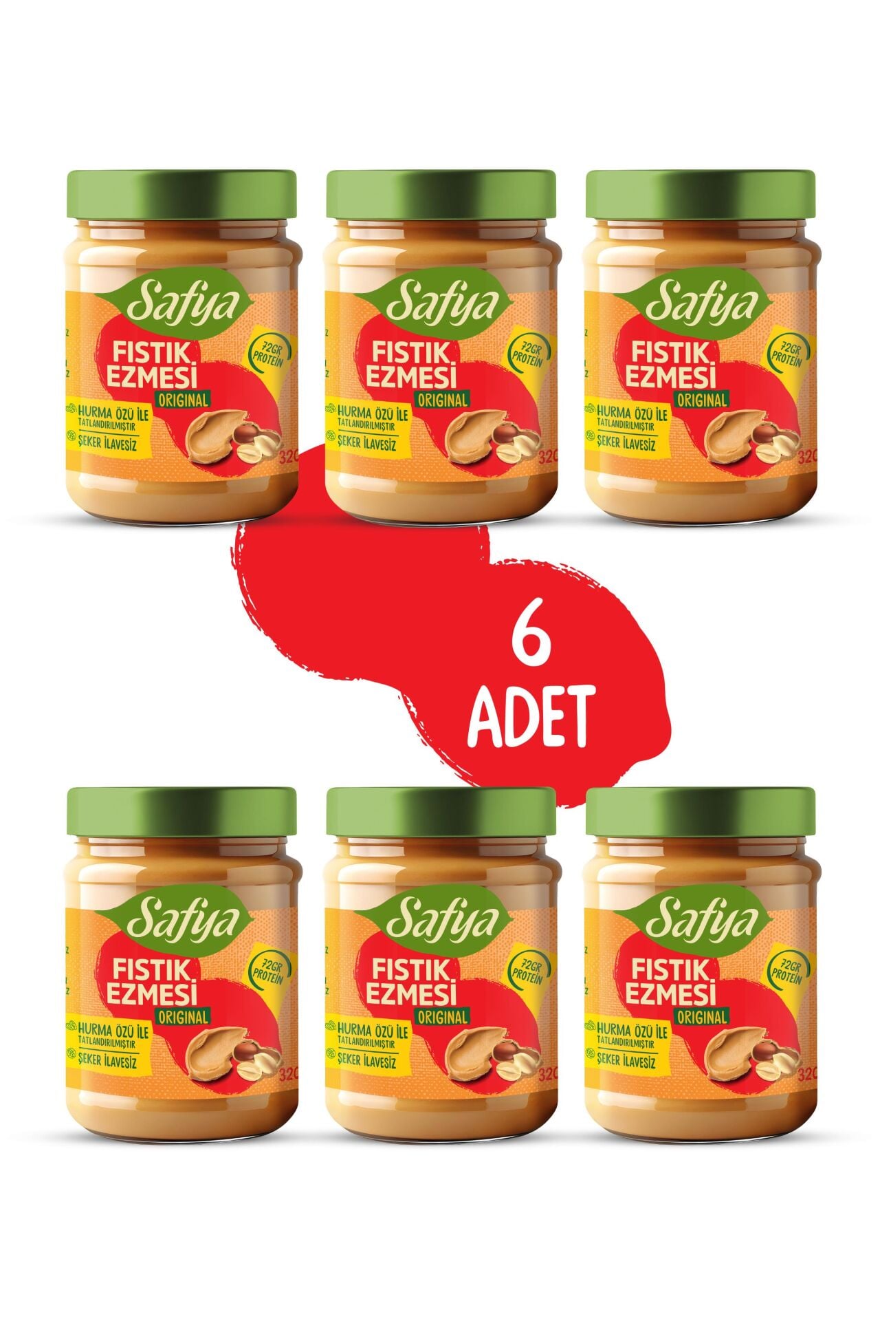 Safya Original Fıstık Ezmesi 320 gr x 6 Adet
