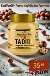 Abdurrahman Tatlıcı Tadıbu Parçacıklı Fındık Ezmesi 330 gr x 9 Adet