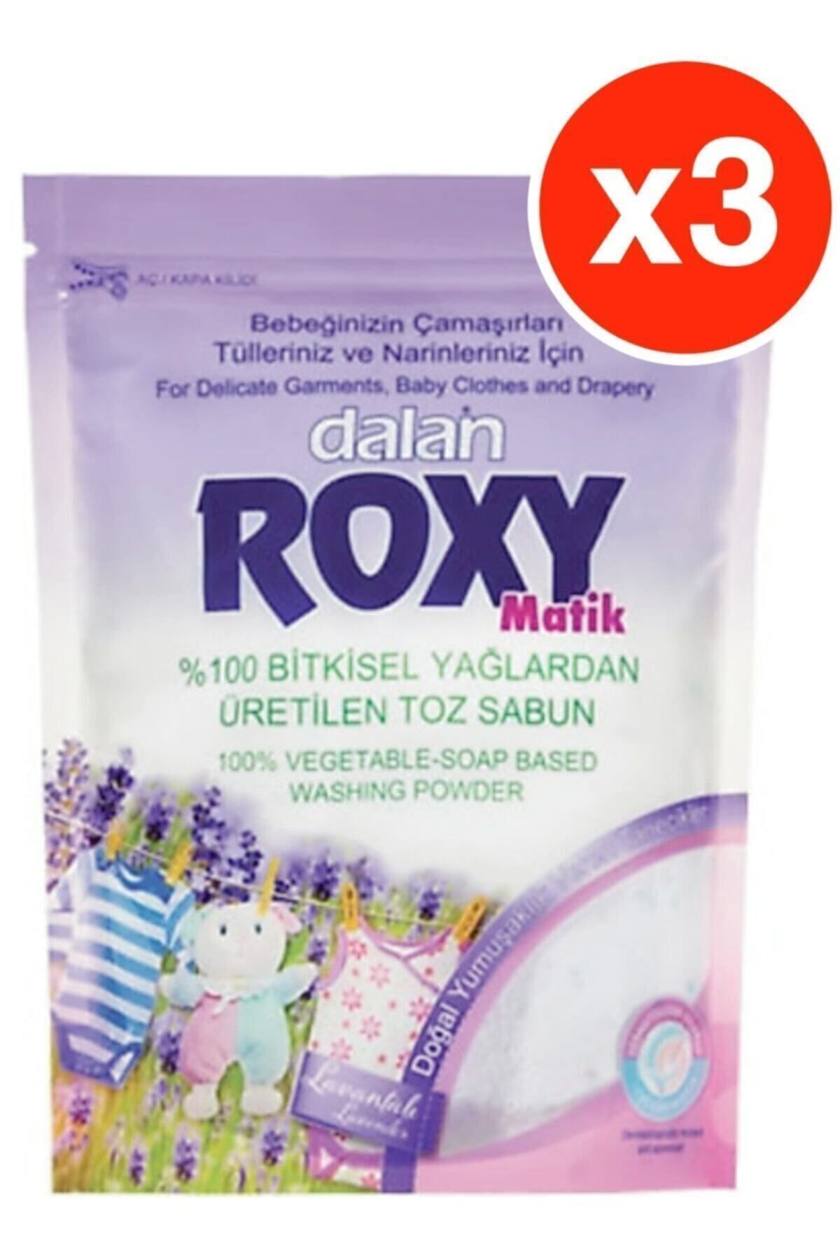 Dalan Roxy Doğal Matik Toz Sabun Lavanta 800g 3 Adet