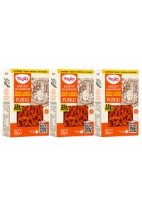 Yayla Kinoa ve Sebzeli Kırmızı Mercimek Makarnası - Glutensiz & Vegan Fusilli 3 lü paket